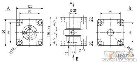 大型三向力限FMD振動夾具設(shè)計autocad應(yīng)用技術(shù)圖片圖片2