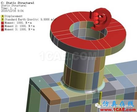 workbench中以云圖形式顯示網(wǎng)格質(zhì)量，扭矩荷載的施加 ansys培訓(xùn)課程圖片15