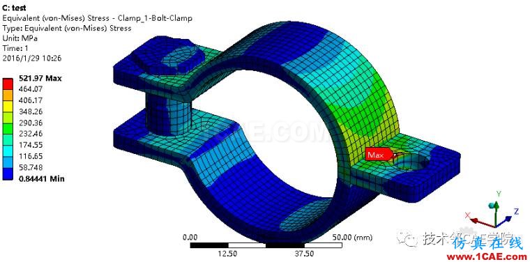 【干貨】ANSYS workbench接觸問(wèn)題案例——卡箍連接ansys培訓(xùn)課程圖片17