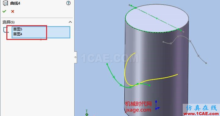 solidworks如何使用投影曲線？solidworks simulation培訓(xùn)教程圖片15