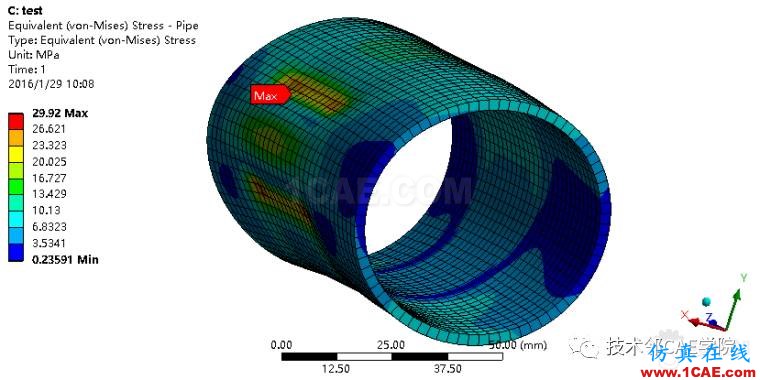 【干貨】ANSYS workbench接觸問(wèn)題案例——卡箍連接ansys培訓(xùn)課程圖片15