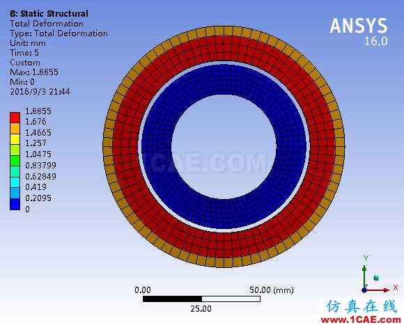 Ansys WB軸孔過盈配合仿真分析ansys分析圖片6