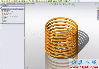 SolidWorks最簡單的彈簧畫法教程solidworks simulation分析圖片3