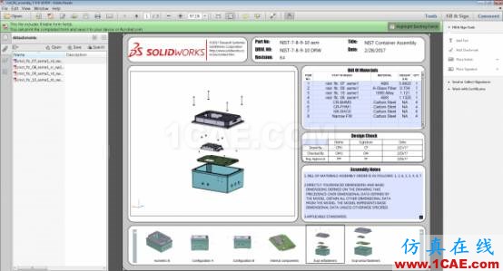 3D PDF樣本：國家標準與技術研究所（NIST）測試裝配體solidworks simulation學習資料圖片7