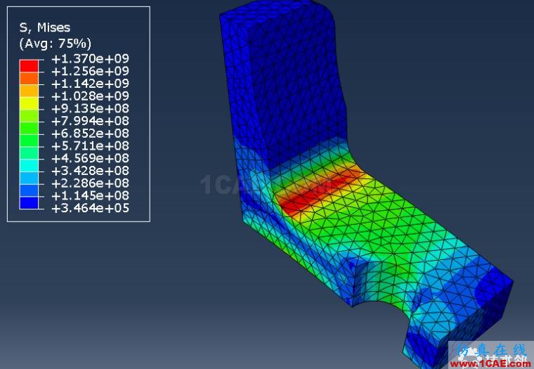 Abaqus和WELSIM仿真簡(jiǎn)單支架受力分析案例賞析---細(xì)化網(wǎng)格對(duì)（應(yīng)力集中）解的收斂性的影響abaqus有限元培訓(xùn)資料圖片23