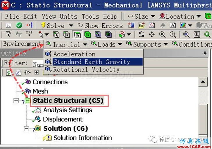 workbench中以云圖形式顯示網(wǎng)格質(zhì)量，扭矩荷載的施加 ansys培訓(xùn)課程圖片5