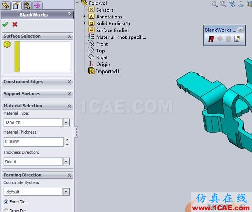 [轉(zhuǎn)載]SOLIDWORKS鈑金展開(kāi)插件blankworks V4.0帶CRACKsolidworks仿真分析圖片2