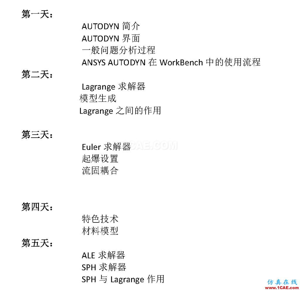 ANSYS AUTODYN官方教材，5天基礎(chǔ)培訓(xùn)，實(shí)例詳講，共享優(yōu)質(zhì)學(xué)習(xí)資源ansys培訓(xùn)的效果圖片2