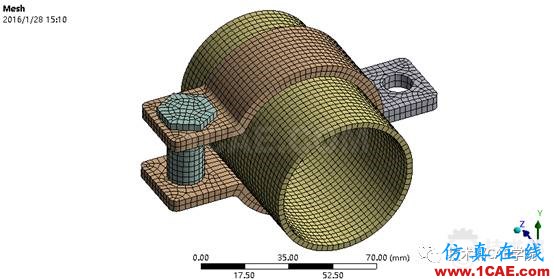 【干貨】ANSYS workbench接觸問(wèn)題案例——卡箍連接ansys仿真分析圖片5