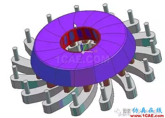 齒輪帶著十五個(gè)行位彎抽芯，這圖高清版ug設(shè)計(jì)案例圖片8