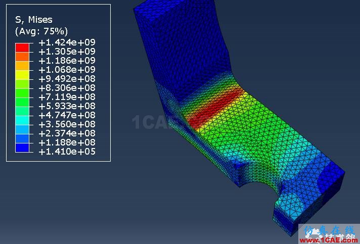 Abaqus和WELSIM仿真簡(jiǎn)單支架受力分析案例賞析---細(xì)化網(wǎng)格對(duì)（應(yīng)力集中）解的收斂性的影響abaqus有限元資料圖片15