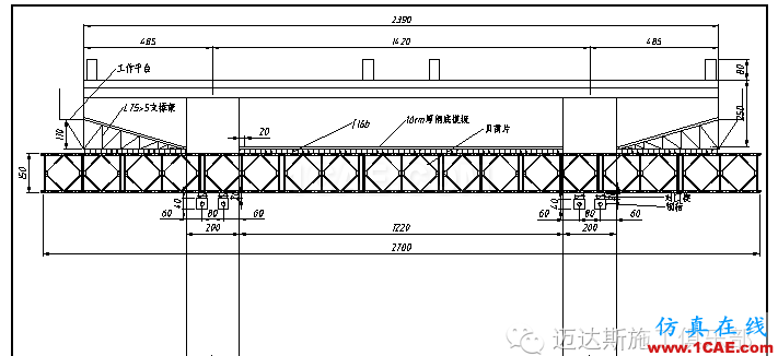 馬山坡1#、2#大橋高墩蓋梁支架計(jì)算書(shū)Midas Civil分析圖片2