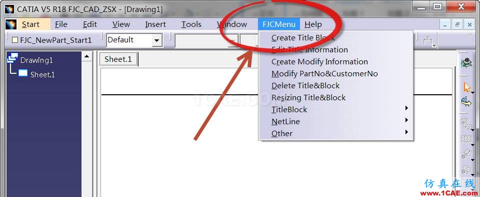 【你不知道的CATIA】FJC標(biāo)準(zhǔn)化圖紙模板之圖紙框工具的使用Catia分析圖片3