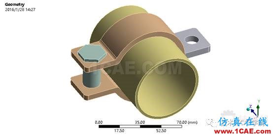 【干貨】ANSYS workbench接觸問(wèn)題案例——卡箍連接ansys仿真分析圖片2