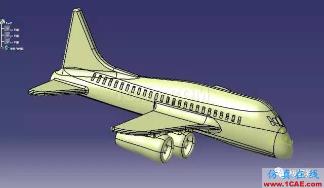 【飛行模型】航空飛機表面外形3D圖紙 CATIA設計 IGS格式Catia分析圖片3