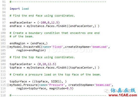 Python與Abaqus系列（3）——腳本案例及代碼介紹abaqus靜態(tài)分析圖片11