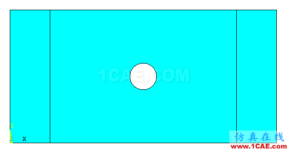 基于ANSYS經(jīng)典界面的帶孔薄板的自適應(yīng)網(wǎng)格劃分ansys分析案例圖片2