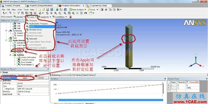 WORKEBCNH實例入門（支座反力）ansys分析案例圖片14