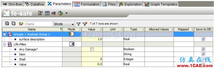 使用Isight中fesafe組件進行表面完整性敏度分析